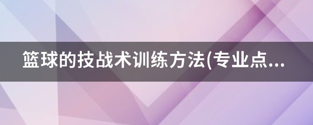 篮球技战术训练